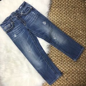 Miss Me Distressed Boyfriend Crop